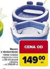 Carrefour Basen dmuchany z siedzeniami 213 x 206 6 cm oferta