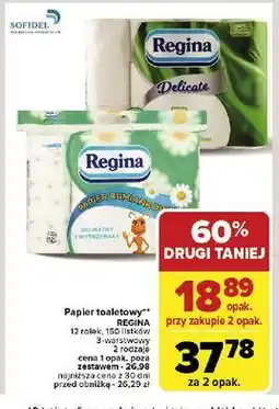 Carrefour Papier toaletowy aloe vera Regina oferta