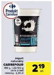 Carrefour Jogurt naturalny wysokobiałkowy Carrefour Extra oferta