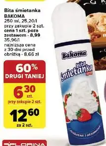 Carrefour Bita śmietanka Bakoma oferta
