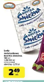 Carrefour Lód śmietankowy Koral Kostka Śnieżna oferta
