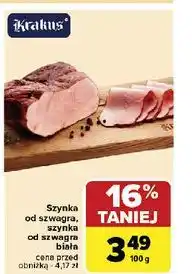 Carrefour Szynka biała od szwagra Krakus Animex oferta