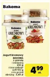 Carrefour Jogurt jabłkowy z granolą Bakoma Kremowy oferta