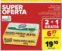 Carrefour Masło ekstra Mazurski Smak oferta