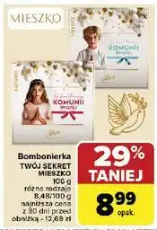 Carrefour Bombonierka w dniu pierwszej komunii świętej dziewczynka Mieszko Twój Sekret oferta