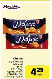 Carrefour Ciastka z galaretką wiśniową Delicje Szampańskie oferta