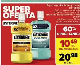 Carrefour Płyn do płukania ust łagodny smak Listerine Fresh Ginger & Lime oferta