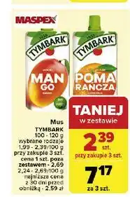 Carrefour Mus jabłko-banan-pomarańcza-marakuja Tymbark oferta
