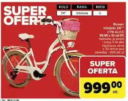 Carrefour Rower 24 ctb 3b shimano alice koszyk metalowy Green Bike oferta
