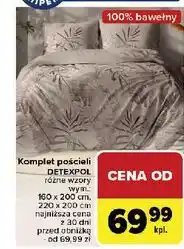 Carrefour Komplet pościeli bawełnianej 220 x 200 + 2x 70 80 cm Detexpol oferta