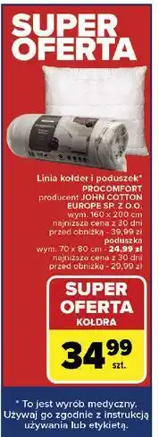 Carrefour Poduszka procomfort 70 x 80 cm John Cotton oferta
