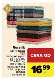 Carrefour Ręcznik gaya 100 x 150 cm Tex oferta