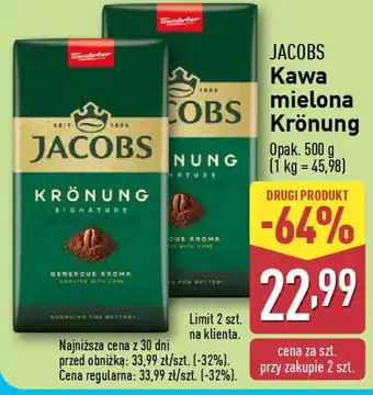 ALDI Jacobs kawa mielona krönung oferta