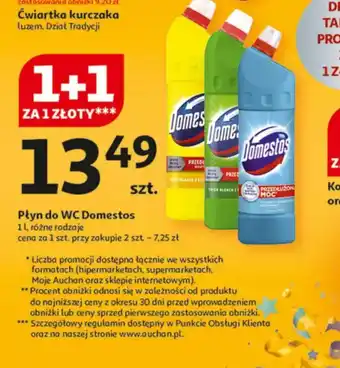 Auchan Płyn do WC Domestos oferta