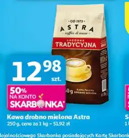 Auchan Kawa drobno mielona Astra oferta