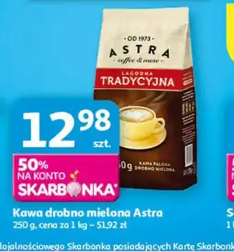 Auchan Kawa drobno mielona Astra oferta