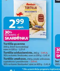 Auchan Tortilla pszenna/wieloziarnista/smakowa oferta