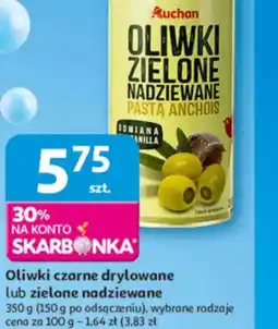 Auchan Oliwki czarne drylowane lub zielone nadziewane Auchan oferta