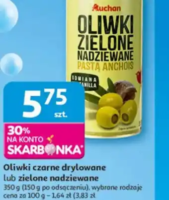 Auchan Oliwki czarne drylowane lub zielone nadziewane Auchan oferta