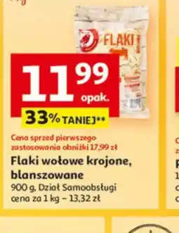 Auchan Flaki wołowe krojone, blanszowane oferta