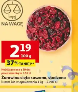 Auchan Zurawina cięta suszona, słodzona oferta