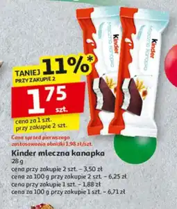 Auchan Kinder mleczna kanapka oferta