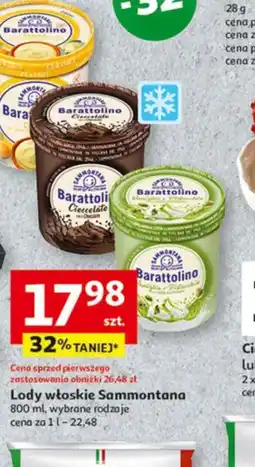 Auchan Lody włoskie Sammontana Barattolino oferta