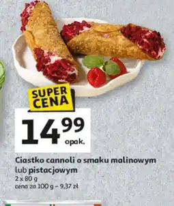 Auchan Ciastko cannoli o smaku malinowym lub pistacjowym oferta
