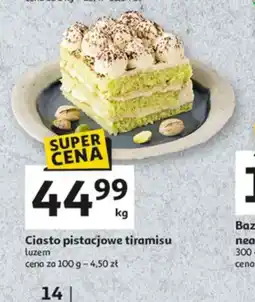 Auchan Ciasto pistacjowe tiramisu oferta