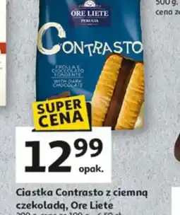 Auchan Ciastka Contraso z ciemną czekoladą, Ore Liete oferta