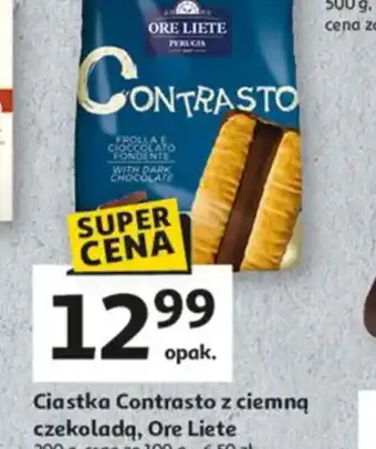 Auchan Ciastka Contraso z ciemną czekoladą, Ore Liete oferta