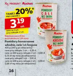 Auchan Pomidory konserwowe Auchan oferta