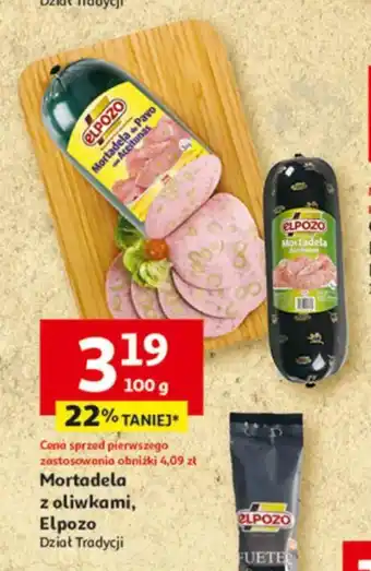 Auchan Mortadela z oliwkami Elpozo oferta