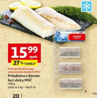 Auchan Polędwica z dorsza bez skóry MSC oferta