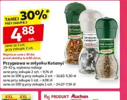 Auchan Przyprawa w młynku Kotanyi oferta