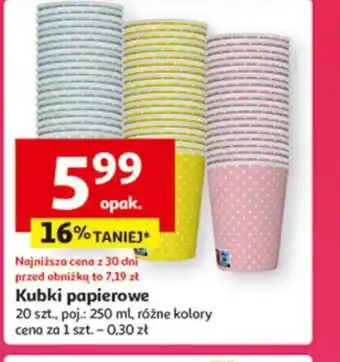 Auchan Kubki papierowe oferta