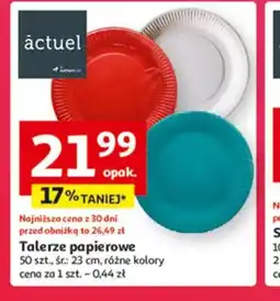 Auchan Talerze papierowe Actuel oferta