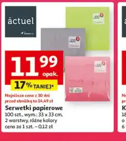 Auchan Serwetki papierowe Actuel oferta