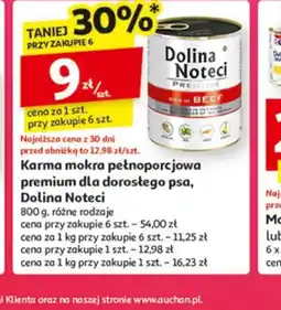 Auchan Karma mokra pełnoporcjowa premium dla dorosłego psa Dolina Noteci oferta