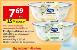 Auchan Filety śledziowe w sosie Lisner oferta