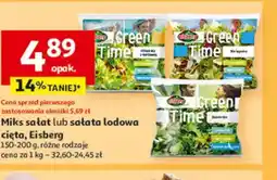 Auchan Miks sałat lub sałata lodowa Green Time oferta