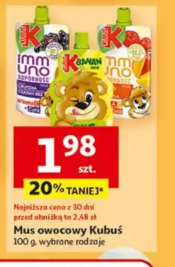 Auchan Mus owocowy Kubuś oferta