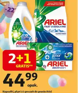 Auchan Kapsułki, płyn lub proszek do prania Ariel oferta