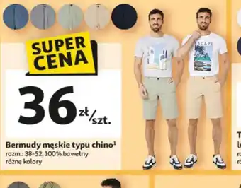 Auchan Bermudy męskie typu chino oferta