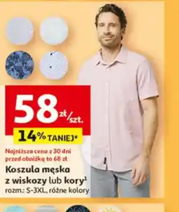 Auchan Koszula męska z wiskozy lub kory oferta