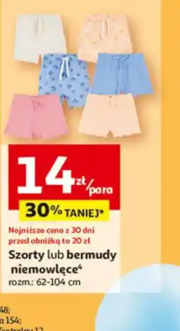 Auchan Szorty lub bermudy niemowlęce oferta
