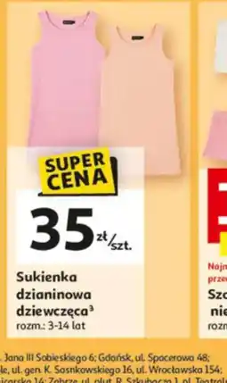 Auchan Sukienka dzianinowa dziewczęca oferta