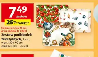 Auchan Zestaw podkładek tekstylnych oferta