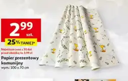 Auchan Papier prezentowy komunijny oferta
