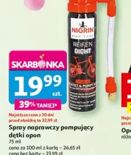 Auchan Spray naprawczy pompujący dętki opon Nigrin oferta